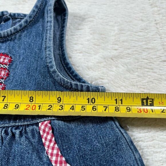 Vintage Osh Kosh B’gosh Girls Forth of July Denim Dress - Picture 5 of 6